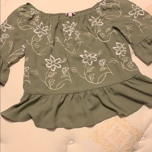 Green candies floral shirt